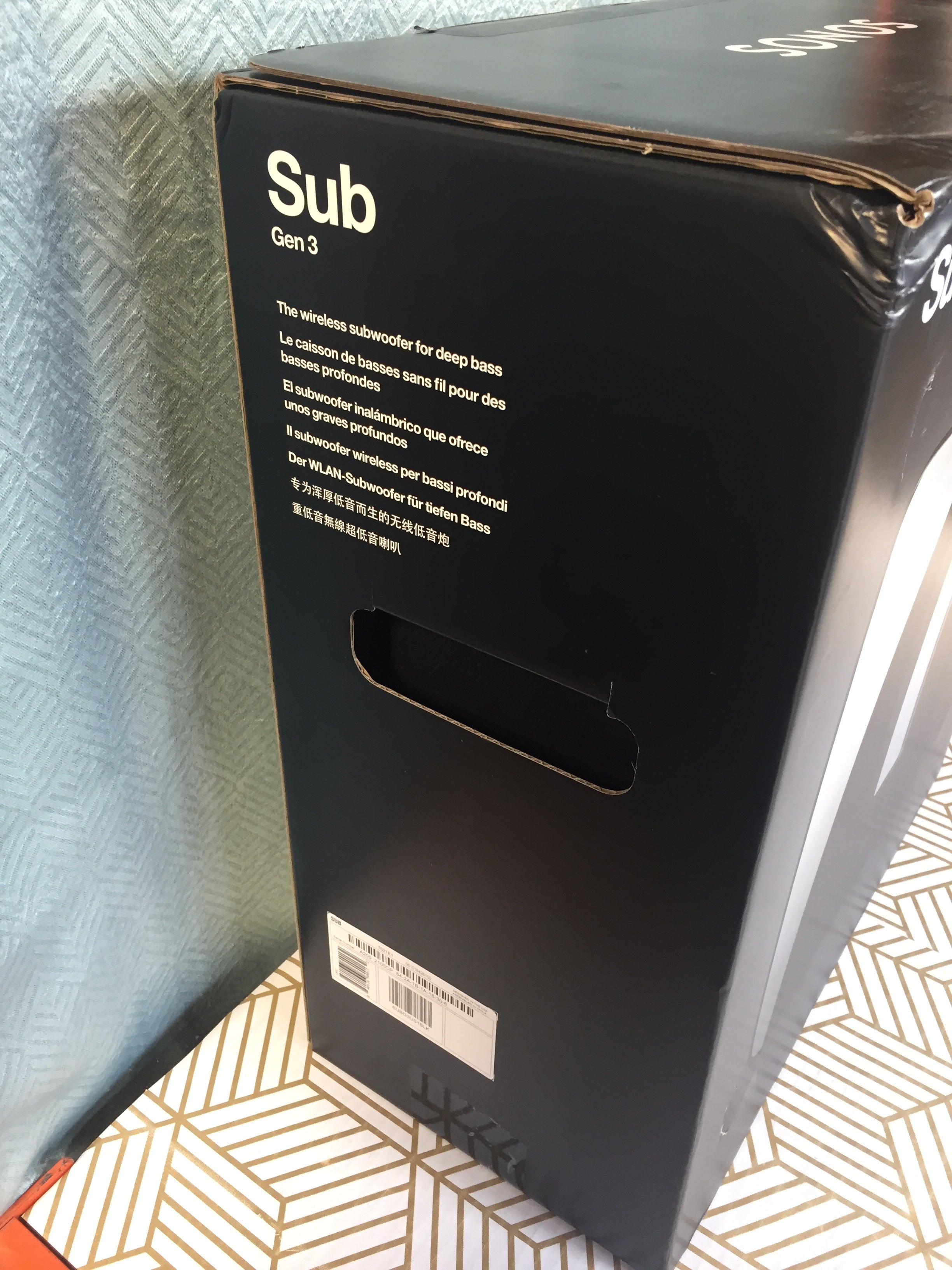 Sonos Sub Gen 3 - The Wireless Subwoofer for Deep Bass - Black (7724362137838)